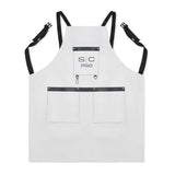 StyleCraft Water-Repellent Barber/Salon Apron w/ Adjustable Straps - White