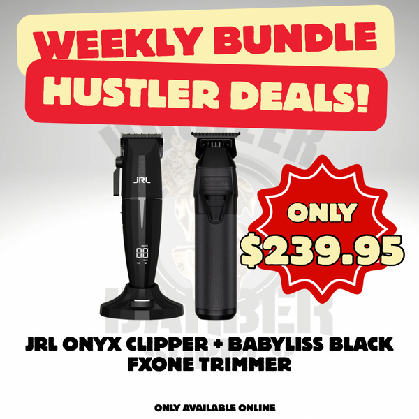 HUSTLER DEALS! JRL Onyx Clipper + Babyliss Black FXONE Trimmer