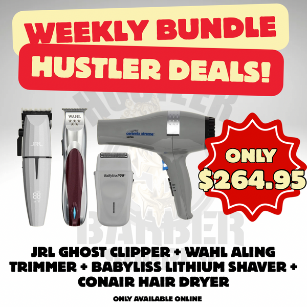 HUSTLER DEALS! JRL Ghost Clipper + Wahl Aling Trimmer + Babyliss Lithium Shaver + Conair Hair Dryer