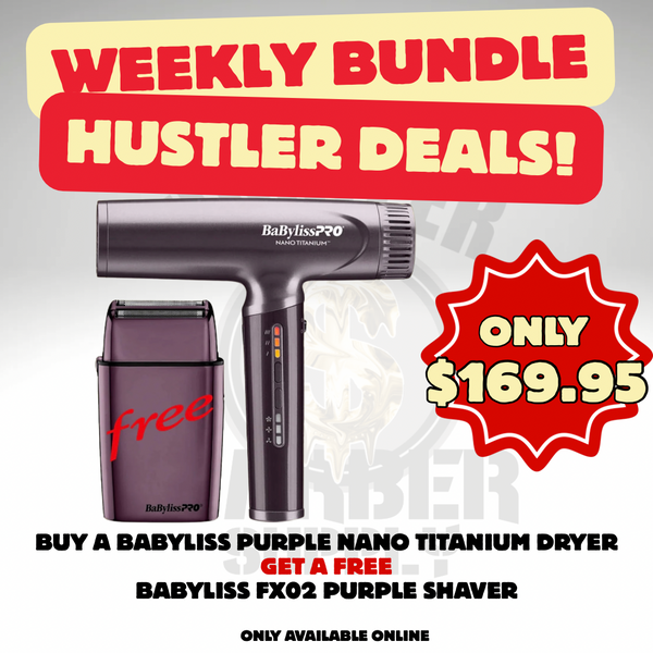 HUSTLER DEALS! Babyliss Purple Shaver + Babyliss Nano Titanium Purple Hair Dryer