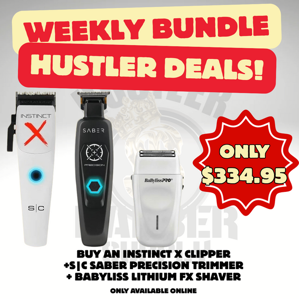 BUY AN INSTINCT X CLIPPER
*SC SABER PRECISION TRIMMER
* BABYLISS LITHIUM FX SHAVER