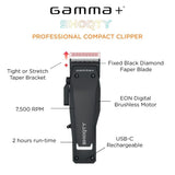 Gamma+ Shorty Cordless Hair Clipper w/ EON Digital Motor