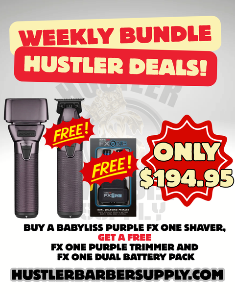 Babyliss FxOne Purple Shaver + Babyliss FxOne Purple Trimmer + Babyliss FxOne Dual Battery Kit